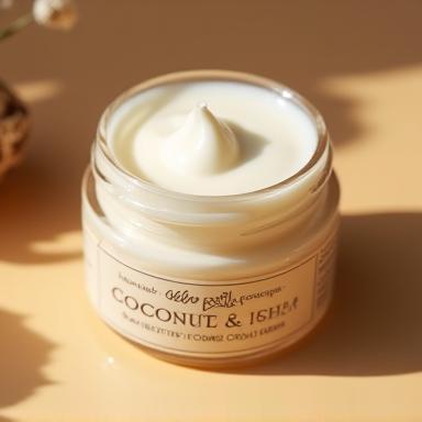 Small jar of Pure Petals Coconut & Shea Butter hand cream.